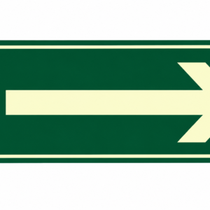 Placa de sinalização saída seta rodapé