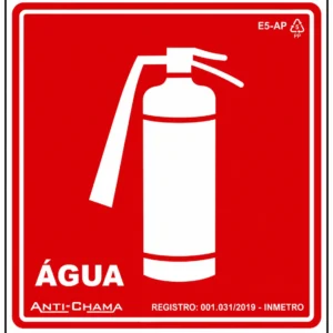Placa de extintor de água