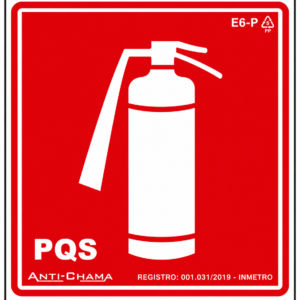Placa de extintor PQS