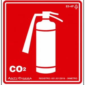 Placa de extintor CO2 E5C