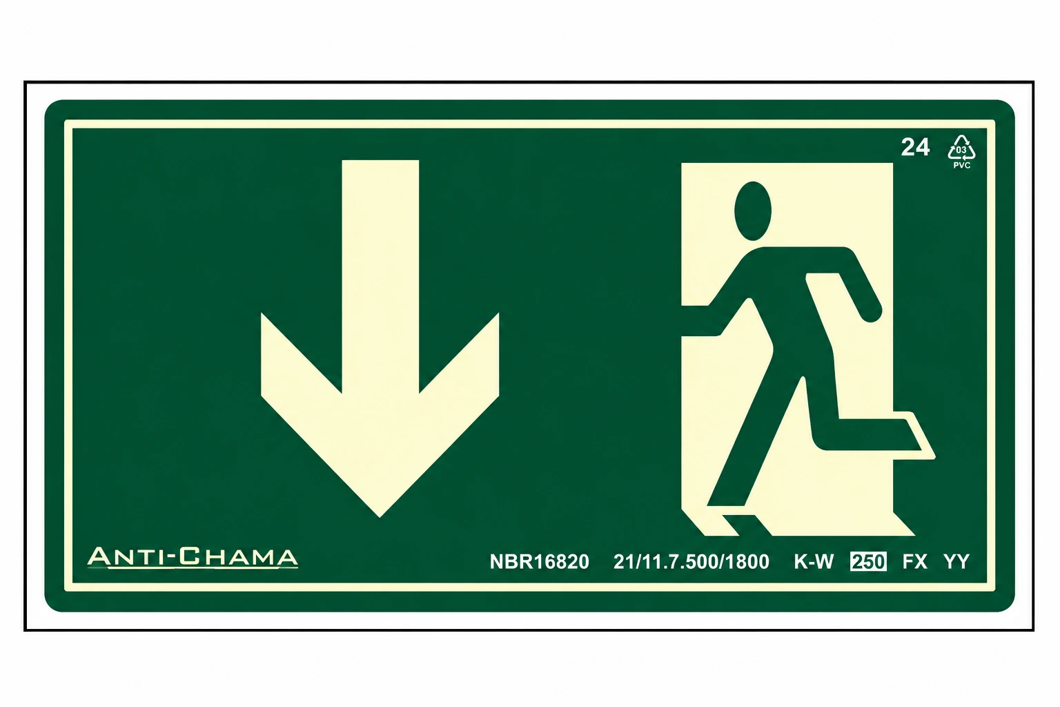 Placa de saída para baixo